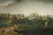Hendrik Cornelisz. Vroom, Ships trading in the East.